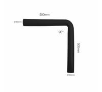 Manicotto Manitor in silicone rinforzato nero Curva 90 gradi 60mm L