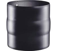 Manicotto Maschio/Maschio in acciaio inox preverniciato nero per stufe a pellet (DN 80)