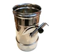 Manicotto MF inox AIR AISI 304 da 180mm con valvola manuale e chiusura quasi tot [EEK: A+]