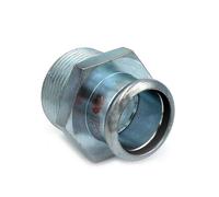 Manicotto Misto Filetto Maschio a Pressare in Acciaio 11 x 2 x 35 R.m