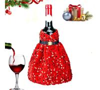 Manicotto natalizio per bottiglie di vino, maniche natalizie con | paillettes | Decorazioni per bottiglie di vino per vacanze, decorazioni natalizie, forniture per feste, Refer to description