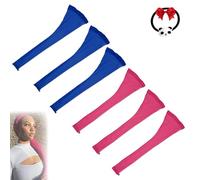 Manicotto per capelli da donna, 71 cm, con coulisse, retina elastica traspirante, cuffia per parrucca extra lunga con coulisse (6 pezzi, blu + rosa)