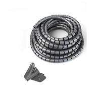 Manicotto per la gestione dei cavi, Guaina avvolgicavo a spirale, 10 metri, multicolore, 8-22 mm(Grijs,8mm x 10 Meter)