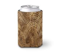 Manicotto per lattine da 12 once, manicotto per bevande calde fredde in composito elastico riutilizzabile in PVC, stampa con venature del legno, maniche isolate per lattine per birra