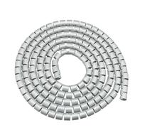 Manicotto protettivo a spirale per cavi, Avvolgicavo a spirale 10mm 2m 3m Grigio Bianco(2 Meter 10mm Gray)