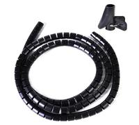 Manicotto protettivo a spirale per cavi, Manicotto a spirale for organizer for cavi da ufficio da 2 metri con cerniera multicolore ID 10-28 mm(Black,22mm Inside Diameter)