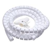 Manicotto protettivo a spirale per cavi, Manicotto a spirale for organizer for cavi da ufficio da 2 metri con cerniera multicolore ID 10-28 mm(White,10mm inside diameter)