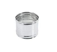 Manicotto raccordo femmina/femmina in acciaio inox per canne fumarie monoparete Diametri Vari stufa legno pellet barbecue cucina (Ø 130 mm)