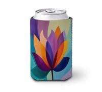 Manicotto refrigerante per lattine di birra, a forma di fiore di loto, morbido e isolato, per feste, spiaggia, eventi, casa