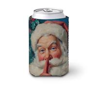 Manicotto refrigerante per lattine di birra, Babbo Natale in un silenzio gesto può coprire la birra refrigerante morbido isolato porta bevande per feste in spiaggia eventi casa