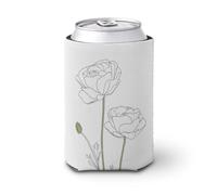 Manicotto refrigerante per lattine di birra, design semplice, due fiori possono coprire la birra, morbido supporto isolante per bevande per feste, spiaggia, eventi a casa