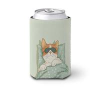 Manicotto refrigerante per lattine di birra, gatto che dorme a letto può coprire la birra refrigerante morbido isolato porta bevande per feste in spiaggia eventi casa