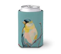 Manicotto refrigerante per lattine di birra, grazioso uccellino seduto su un ramo può coprire la birra refrigerante morbido isolato porta bevande per feste in spiaggia eventi casa