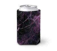 Manicotto refrigerante per lattine di birra, in marmo color prugna mezzanotte, morbido e isolato, per feste, spiaggia, eventi a casa