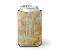 Manicotto refrigerante per lattine di birra, lastra di pietra in giallo oro pallido morbido beige può coprire una lattina di birra refrigerante morbida isolata porta bevande per feste in spiaggia
