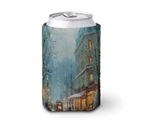 Manicotto refrigerante per lattine di birra, librerie in una strada invernale può coprire la birra refrigerante morbido isolato porta bevande per feste in spiaggia eventi casa
