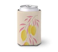 Manicotto refrigerante per lattine di birra, minimalista con limoni appesi al ramo può coprire la birra refrigerante morbido isolato porta bevande per feste in spiaggia eventi casa
