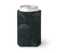 Manicotto refrigerante per lattine di birra, motivo a cerchi concentrici può coprire il refrigeratore della birra, morbido supporto isolante per bevande per feste, spiaggia, eventi a casa