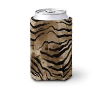 Manicotto refrigerante per lattine di birra, motivo tigre ad acquerello, marrone e nero, per raffreddare la birra, morbido supporto per bevande isolate per feste, spiaggia, eventi a casa