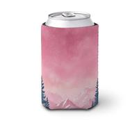 Manicotto refrigerante per lattine di birra, rosa cielo con fiocchi di neve che cadono può coprire la birra refrigerante morbido isolato porta bevande per feste in spiaggia eventi casa