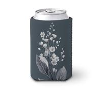 Manicotto refrigerante per lattine di birra, semplice ramo di foglie e fiori può coprire il refrigeratore della birra, morbido supporto isolato per bevande per feste, spiaggia, eventi a casa