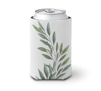 Manicotto refrigerante per lattine di birra, semplice ramo d'ulivo, per raffreddare la birra, morbido e isolato, per feste, spiaggia, eventi a casa