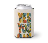 Manicotto refrigerante per lattine di birra, sì, con motivi floreali, può coprire la birra, morbido supporto isolato per bevande per feste, spiaggia, eventi a casa