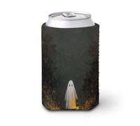 Manicotto refrigerante per lattine di birra, simpatico fantasma che cammina nella foresta oscura può coprire la birra refrigerante morbido isolato porta bevande per feste in spiaggia eventi