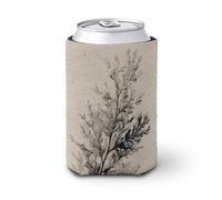 Manicotto refrigerante per lattine di birra, stile vintage botanico con ramo di albero, può coprire la birra, morbido supporto isolato per bevande per feste, spiaggia, eventi a casa