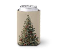 Manicotto refrigerante per lattine di birra, stile vintage, per albero di Natale vecchio stile, può coprire la birra, morbido supporto isolato per bevande per feste, spiaggia, eventi a casa