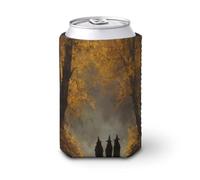 Manicotto refrigerante per lattine di birra, tre streghe sul sentiero della foresta autunnale può coprire la birra refrigerante morbido isolato porta bevande per feste in spiaggia eventi casa