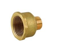 Manicotto ridotto femmina maschio F/M in ottone (1" f x 1/2" m)