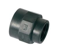 Manicotto ridotto filettato in PP 2" x 1"1/2 per tubi in polipropilene