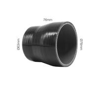 Manicotto riduttore Manitor dritto in silicone nero rinforzato 63-76mm