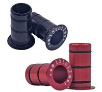 Manicotto riduttore per mozzo da 15 mm a 12 mm, adattatore per asse passante in lega di alluminio per mountain bike, conversione ruota anteriore, kit di inserti in gomma silenziosa (nero)