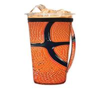 Manicotto riutilizzabile per caffè freddo con manico, manica in neoprene per pallacanestro da basket, con struttura isolante per bevande fredde, 850,5 g - 907,2 g