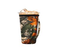Manicotto riutilizzabile per caffè freddo con manico, motivo albero della foresta mimetica, in neoprene, isolante, portabicchieri, per bevande fredde, 453,6 - 510,3 g