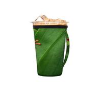 Manicotto riutilizzabile per caffè ghiacciato con manico, in neoprene con gli occhi rossi, manicotto per tazza per albero, rana, foglie della giungla, isolante, portabicchieri per bevande fredde da