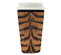 Manicotto riutilizzabile per tazze da caffè ghiacciato con stampa tigre, isolante, in neoprene, per bevande fredde, stampa leopardata, supporto per bevande da 760 a 793,8 g