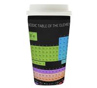 Manicotto riutilizzabile per tazze da caffè ghiacciato, isolante, in neoprene, per bevande fredde, tavola periodica degli elementi, supporto per bevande da 760 a 793,8 g