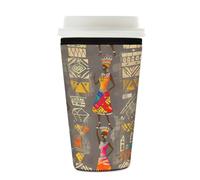Manicotto riutilizzabile per tazze di caffè freddo antico egiziano etnico donna isolante in neoprene manica per bevande fredde supporto per tazze da 623,7-680,4 g