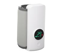 Manicotto Scaldabiberon Portatile, Scaldalatte Elettrico per Neonati Alimentato a Batteria da 6000 MAh per Viaggi, Copertura in Pelle ABS