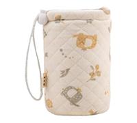 Manicotto termico per biberon, 270 ml, in cotone, foglio di alluminio e lana di agnello, scalda latte materno portatile per viaggi, casa, asilo e passeggino all'aperto