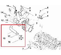 MANICOTTO TUBO RACCORDO TURBINA EGR STELLANTIS FIAT PROFESSIONAL DUCATO 46351436