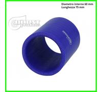 Manicotto tubo silicone lunghezza 75 mm diametro 60 per collegamento intercooler