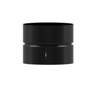 Manicotto Union Tubi Stufa Vetrificato Nero Femmina - Femmina Ø 200 mm. Machon, Raccordo Tubi Camino, Giunto Tubi Stufa,