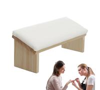 MANICURE ARM REST PAD - Supporto tecnico in legno | Comodo supporto di design smussato con morbido PU per smalto gel, acrilico e , accessorio da salone di maggio