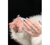 Manicure che migliora il temperamento, amore sognante che attacca diamante esplosione trapezoidale tridimensionale flash puro desiderio vento lunga armatura indossata a mano.(S)