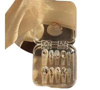 Manicure che migliora il temperamento, [scatto reale originale] manuale for carichi pesanti con catena lampeggiante fine che indossa chiare luci e ombre autunnali.(L)
