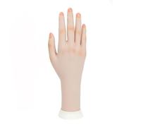 Manicure Practice Hands & Fingers Nail Hand Practice Model Flexible Movable Soft Plastic Hand for Fake Nail Art Starter Training (Right Hand)